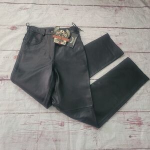 Flying Bikes Oakwood Leather Motorcycle Pants Size 6